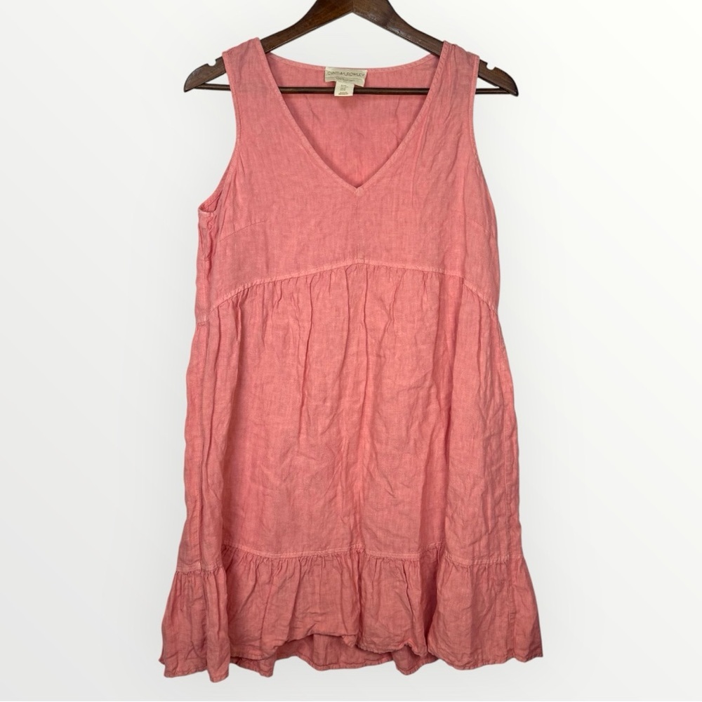Cynthia Rowley New York NWT Vintage Look 100% Linen Tank Mini Dress Size Medium